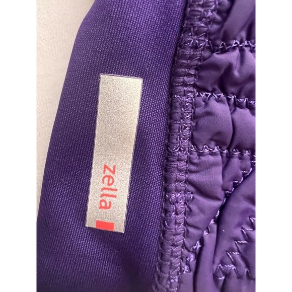 Zella Softshell Jacket Women's S Purple Nylon Waist Length‎ Pockets Mock Neck - Picture 11 of 11